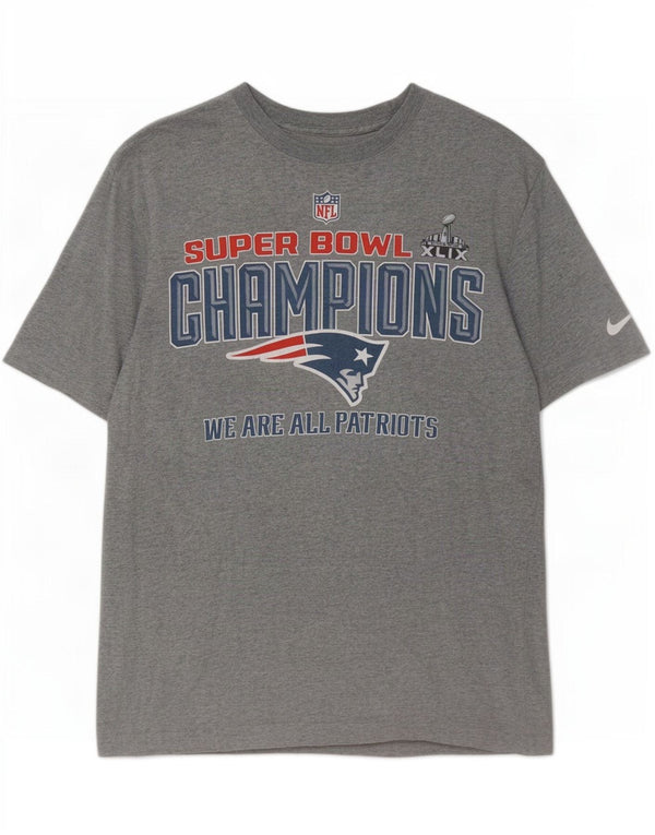 Nike Mens New England Patriots Graphic T-Shirt Top Medium Grey Flecked