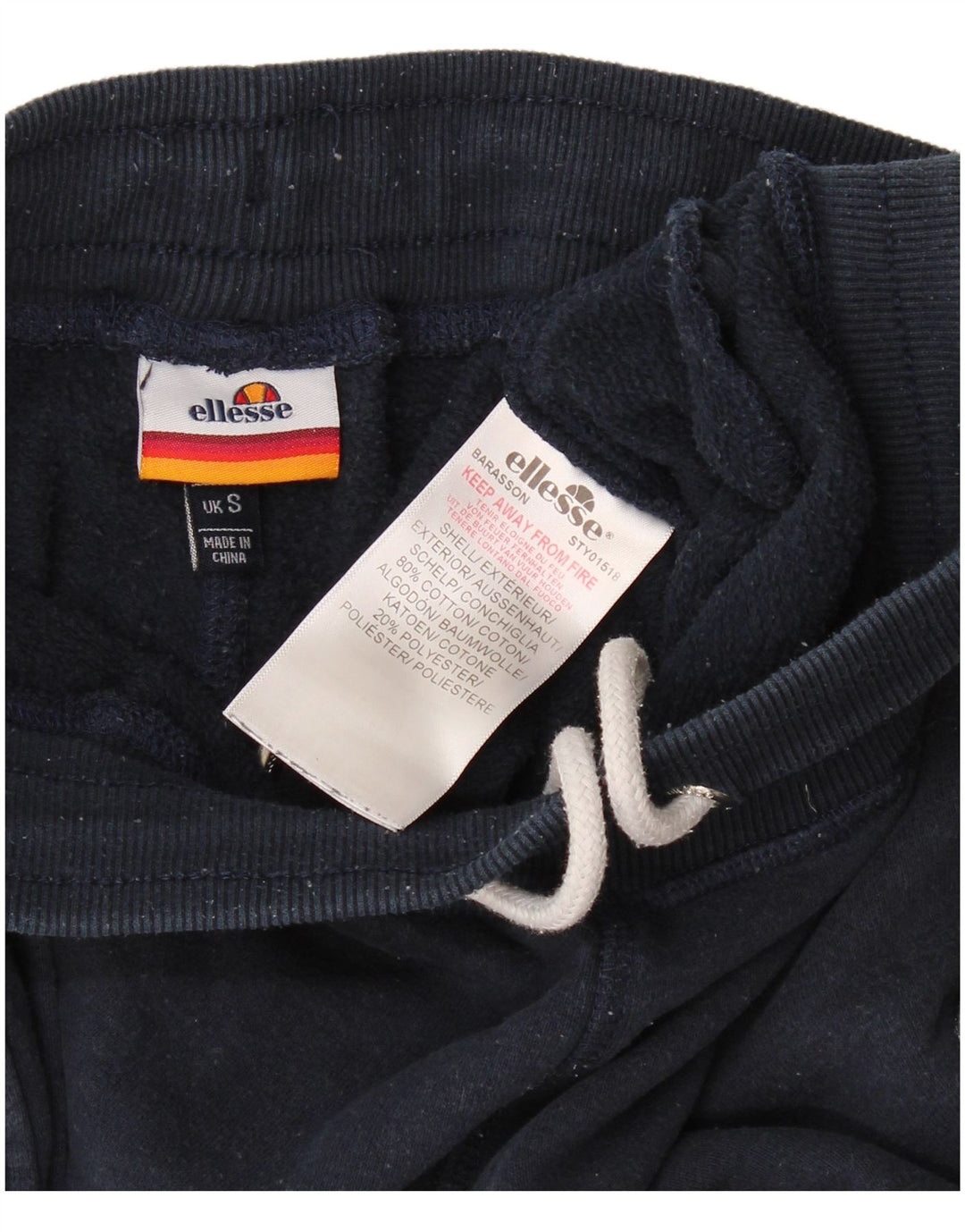 Ellesse Męskie spodnie dresowe Joggers Small Granatowe bawełniane