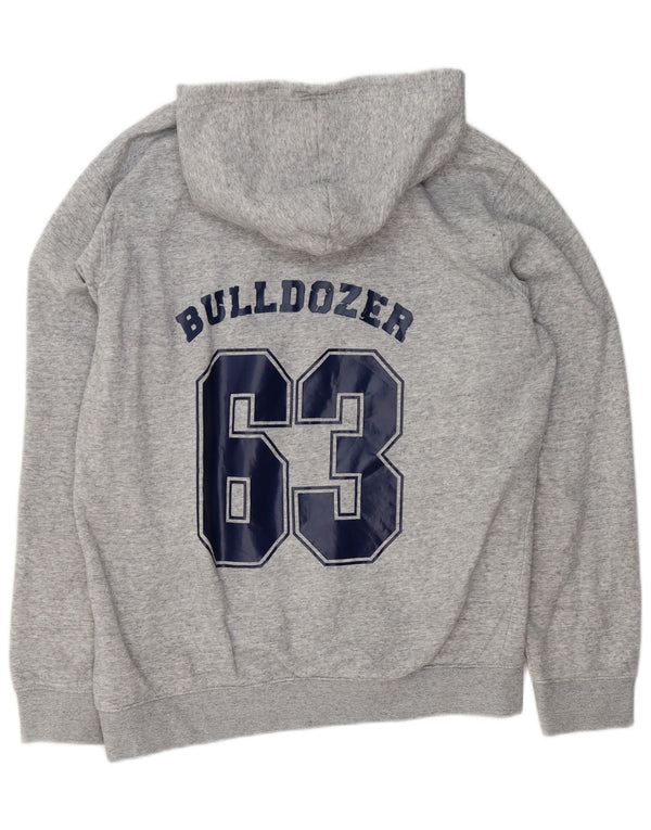 Męski sweter z kapturem i grafiką CHAMPION XL, szara, bawełniana w plamki