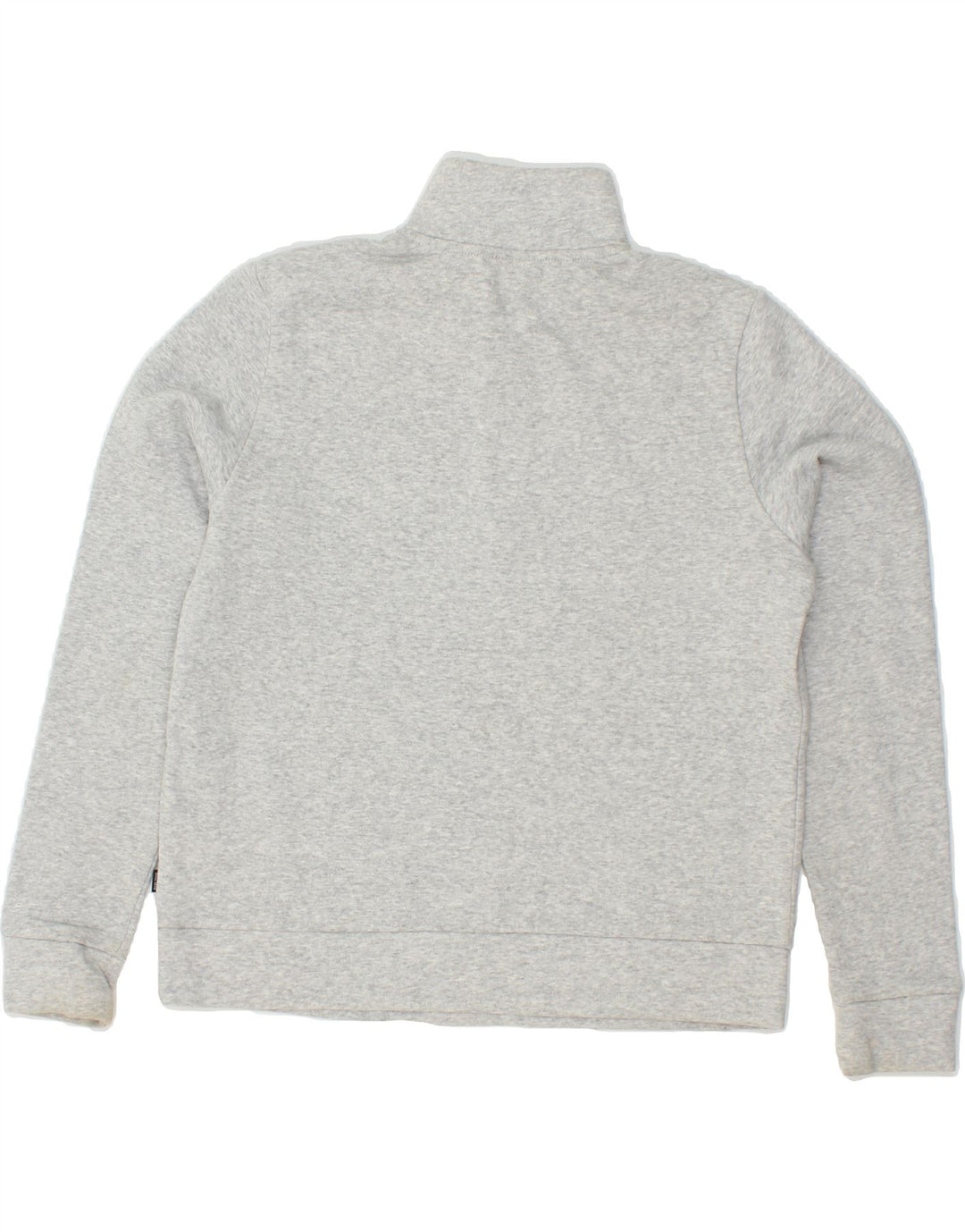 PUMA Womens Zip Neck Sweatshirt Jumper UK 14 Medium Grey Cotton Vintage Puma and Second-Hand Puma from Messina Hembry 