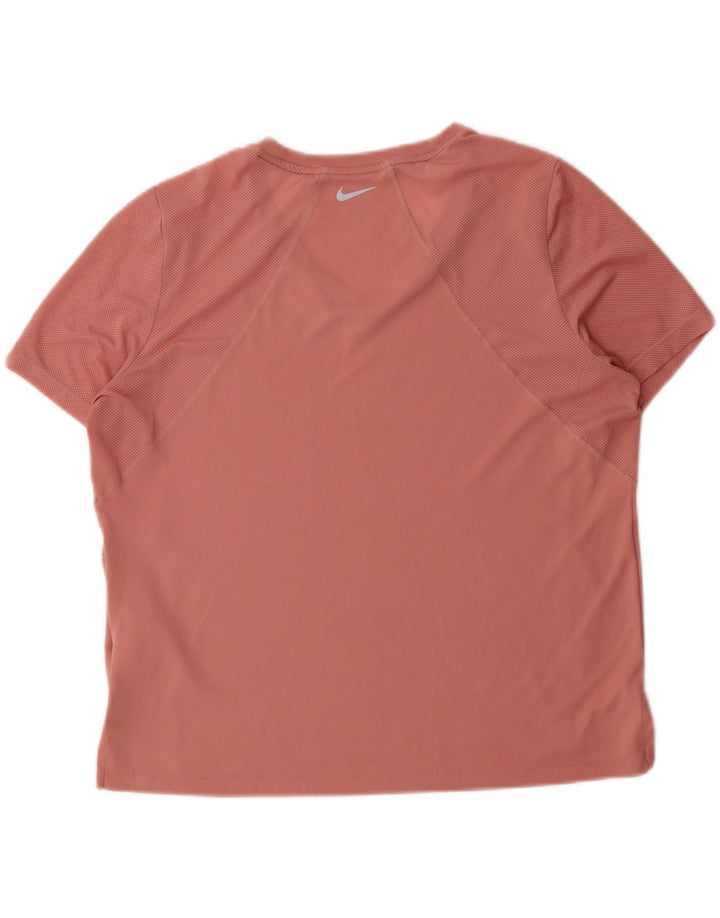 NIKE Womens Dri Fit T-Shirt Top UK 14 Large Pink Polyester Vintage Nike and Second-Hand Nike from Messina Hembry 