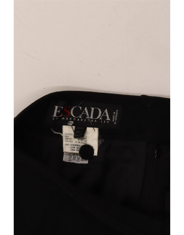 ESCADA Womens Pencil Skirt EU 40 Medium W30 Black New Wool Vintage Escada and Second-Hand Escada from Messina Hembry 