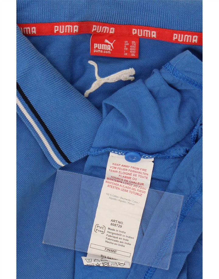 Męska koszulka polo Puma 2XL, niebieska, bawełniana