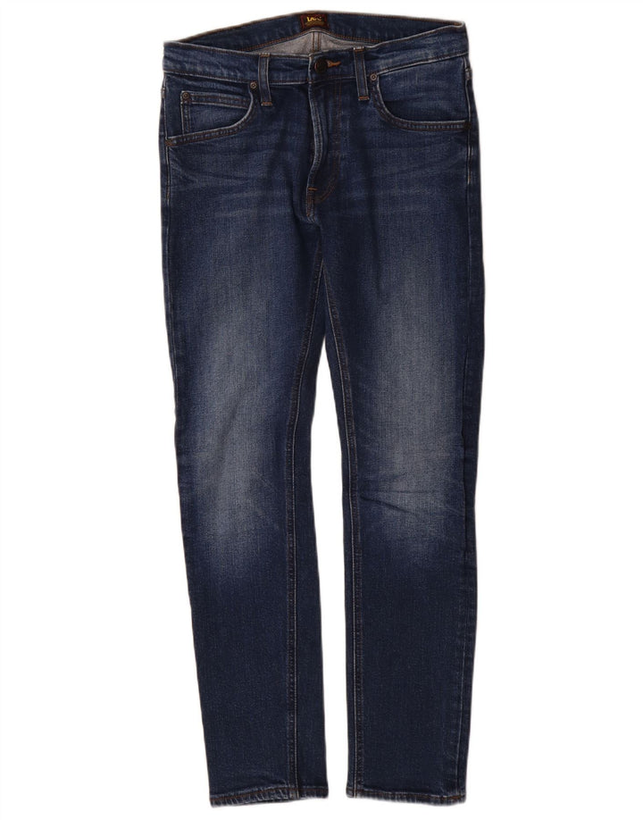 Damskie jeansy Lee Luke Slim W29 L30 Niebieskie bawełniane