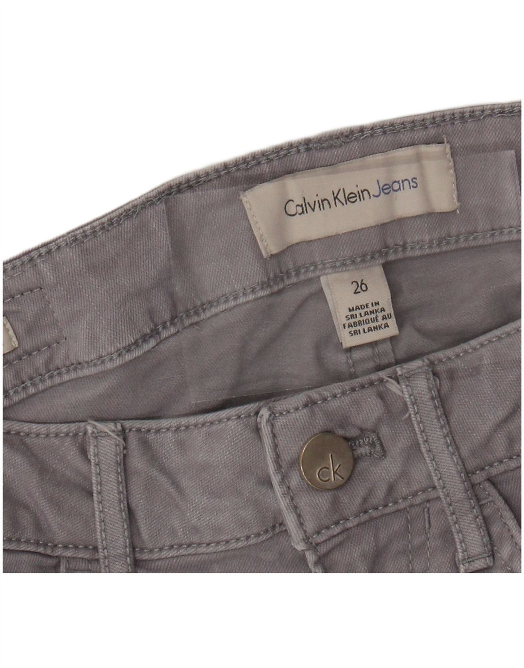 Damskie spodnie typu skinny casual CALVIN KLEIN W26 L27 szare