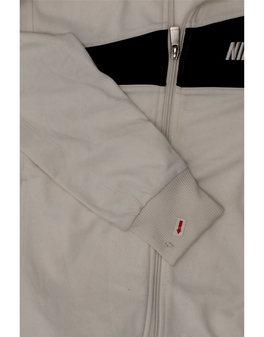 NIKE Boys Tracksuit Top Jacket 8-9 Years Small White Colourblock Vintage Nike and Second-Hand Nike from Messina Hembry 