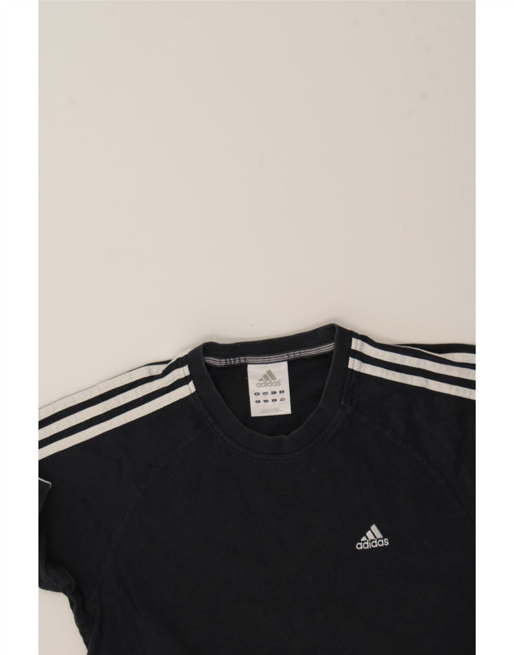 ADIDAS Mens T-Shirt Top Small Navy Blue Cotton Vintage Adidas and Second-Hand Adidas from Messina Hembry 