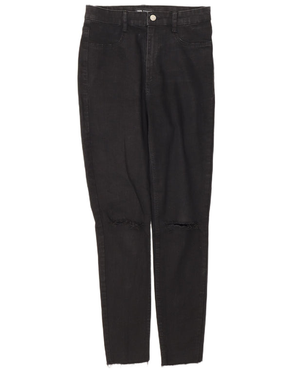 Damskie jeansy obcisłe z wysokim stanem Zara EU 40 Medium W30 L28 czarne