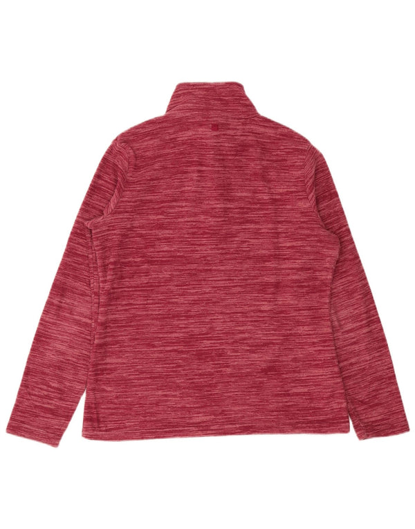 Damski sweter polarowy Mountain Warehouse z zamkiem błyskawicznym UK 12, średni, różowy, nakrapiany