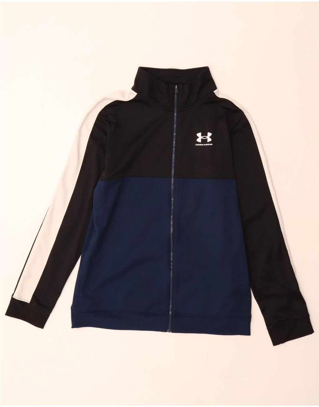 Chłopięca kurtka dresowa UNDER ARMOUR 13-14 lat XL, czarna, z blokami kolorów