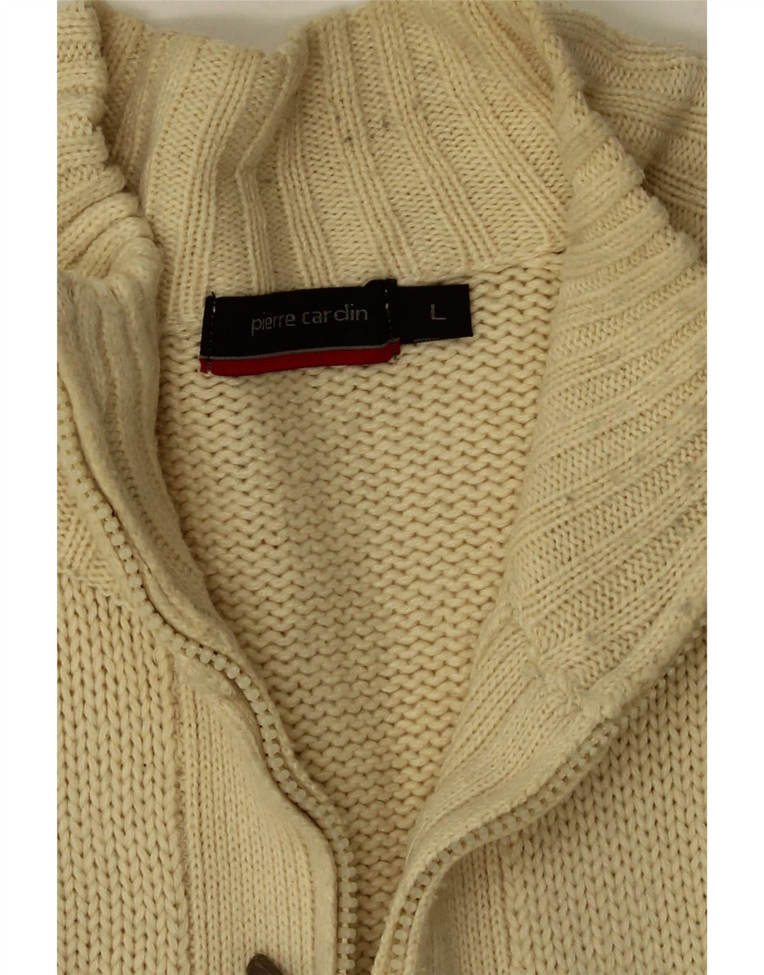 Sweter męski Pierre Cardin, duży, beżowy, akrylowy