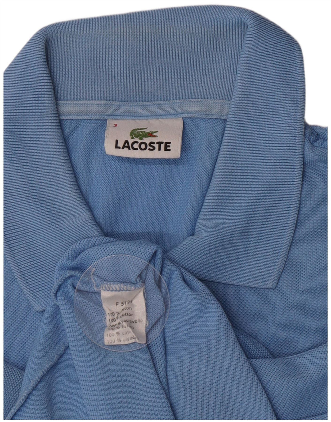 Męska koszulka polo Lacoste, rozmiar 3, mała, niebieska, bawełniana
