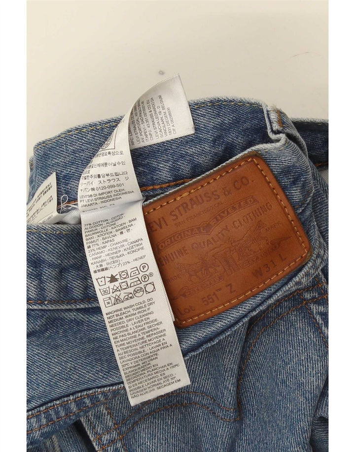 Męskie jeansy Levi's 551 Straight W31 L26 Niebieskie bawełniane