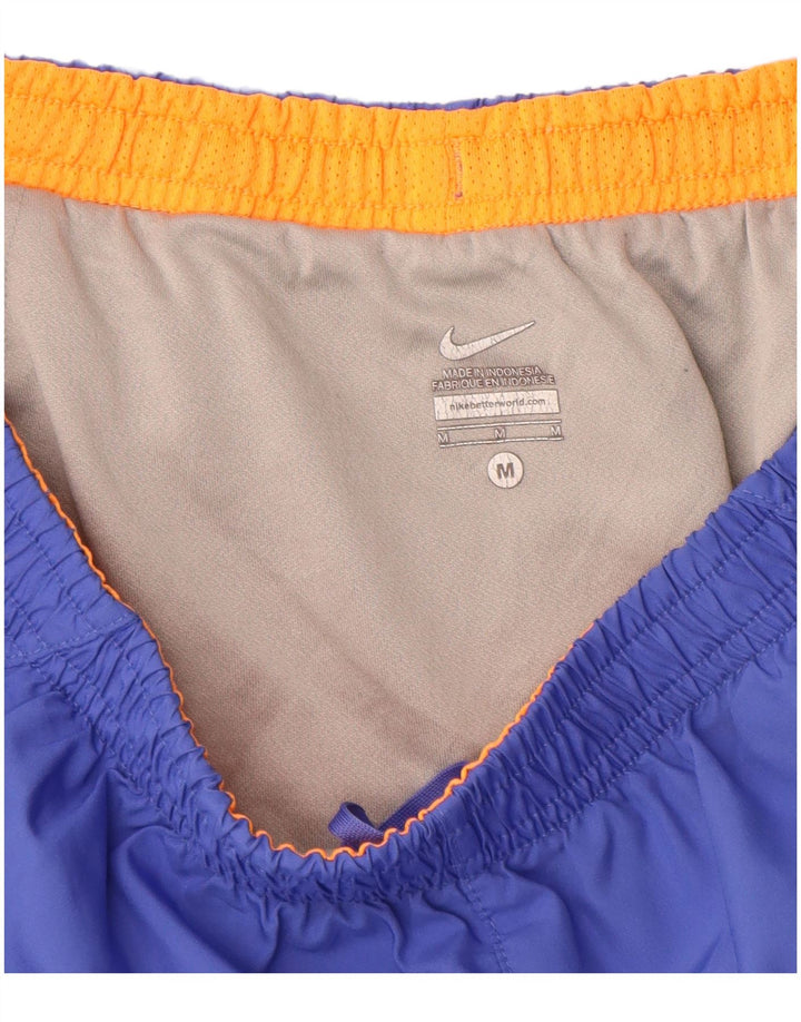 Damskie spodenki sportowe Nike UK 14, średni niebieski, poliester z blokami kolorów