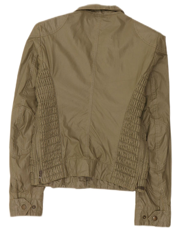 Belstaff Womens Utility Jacket IT 40 Small Khaki Cotton