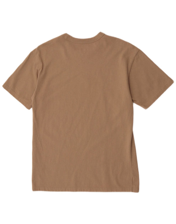 Męski T-shirt Nike o luźnym kroju, mały, beżowy, bawełniany