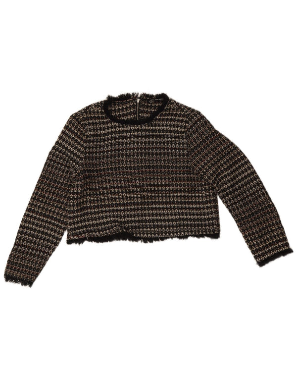 Damski sweter Zara z dekoltem w łódkę UK 12, średnie, wielokolorowe paski