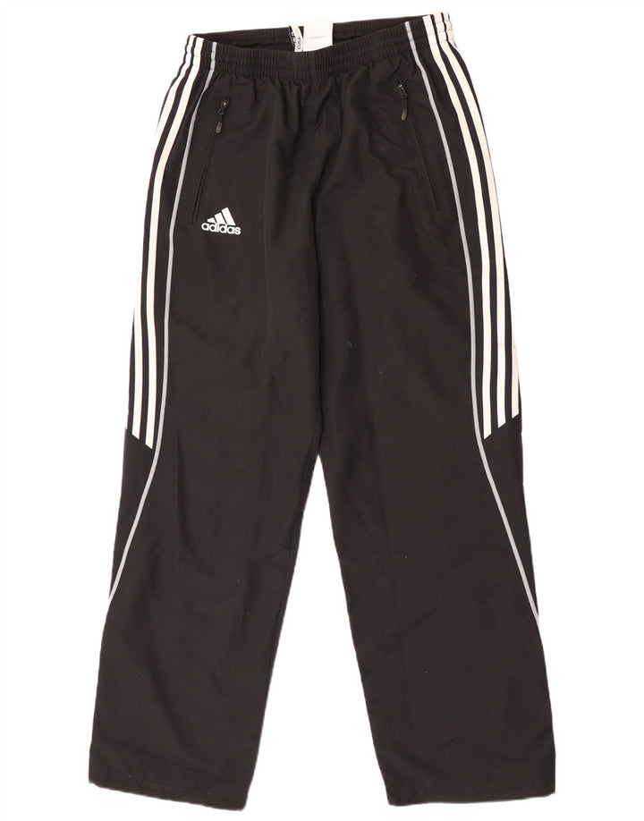 Męskie spodnie dresowe Adidas Climalite w średnie czarne paski z poliestru