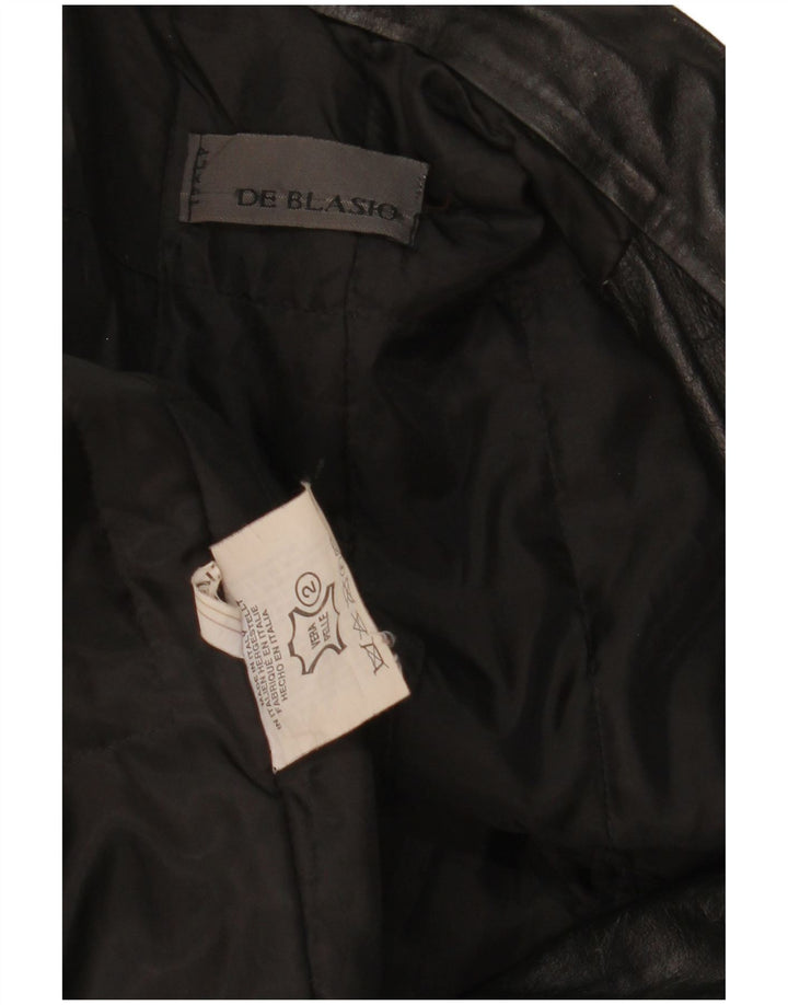 Męska kurtka bomberka w stylu vintage IT 52 XL, czarna skóra