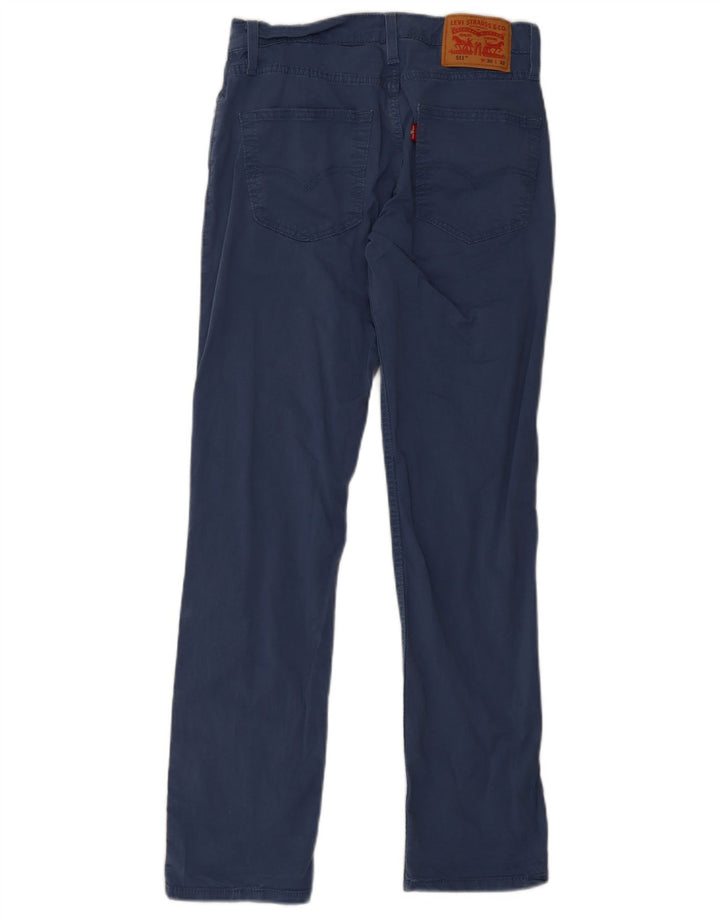 Męskie spodnie Levi's 511 Slim Casual W30 L32 Niebieska bawełna