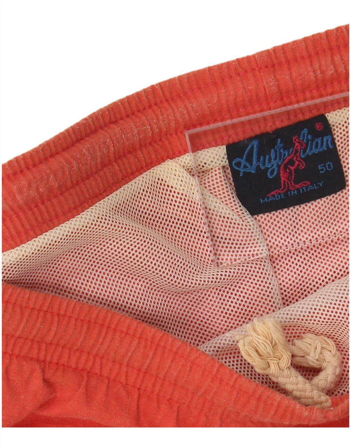 Męskie spodenki kąpielowe z grafiką AUSTRALIAN L'ALPINA IT 50, średni pomarańczowy
