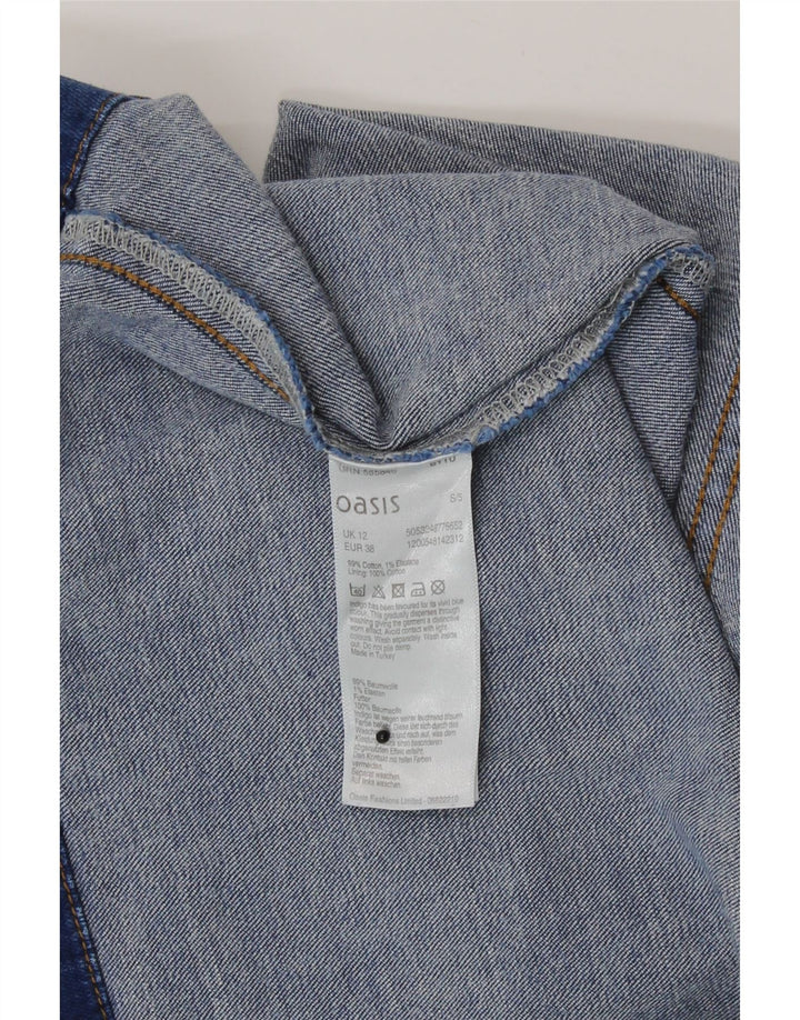 Damska spódnica dżinsowa Oasis UK 12 Medium W30 Niebieska bawełna