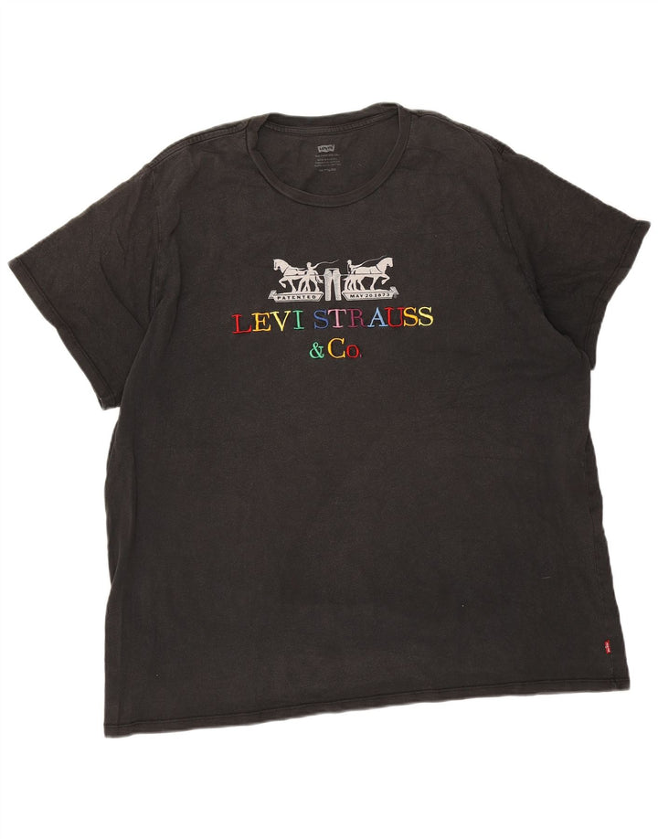 Męski T-shirt z grafiką Levi's Top 2XL Czarny