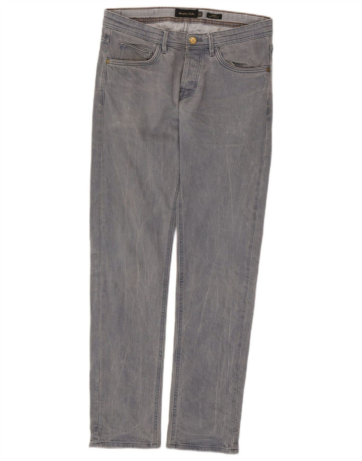 MASSIMO DUTTI Męskie jeansy slim EU 38 Small W30 L31 Szare