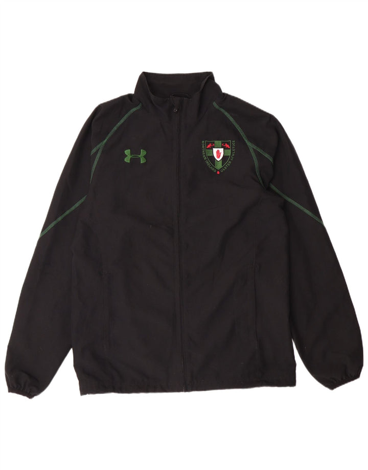 UNDER ARMOUR Mens Ulster University Tracksuit Top Jacket Medium Black