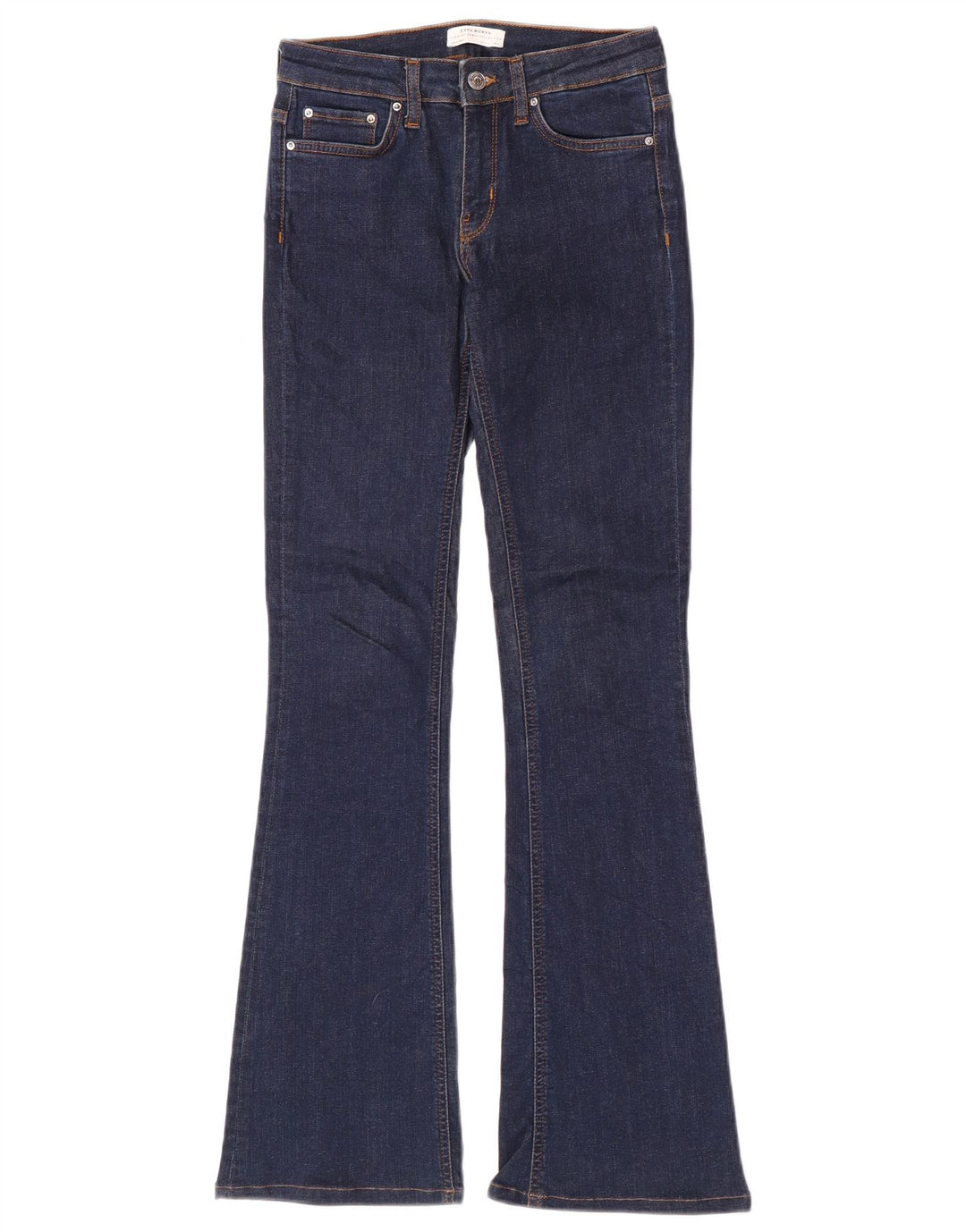 Damskie jeansy rozkloszowane Zara EU 34 2XS W24 L31 Granatowe