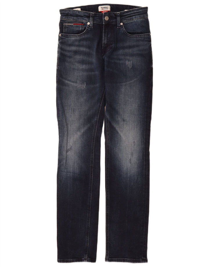 Damskie jeansy slim Tommy Hilfiger W28 L32 Granatowa bawełna