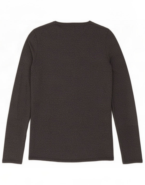 Damski sweter Zara z dekoltem w kształcie litery V, UK 14, duży, szary, poliester