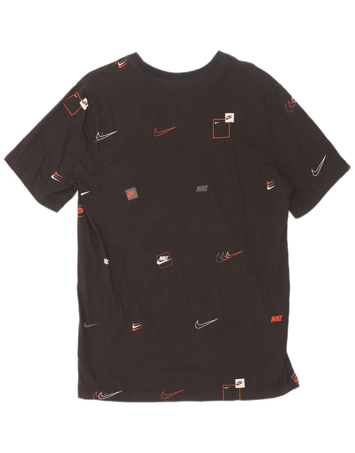 Męski T-shirt z grafiką Nike, duży, czarny, bawełniany
