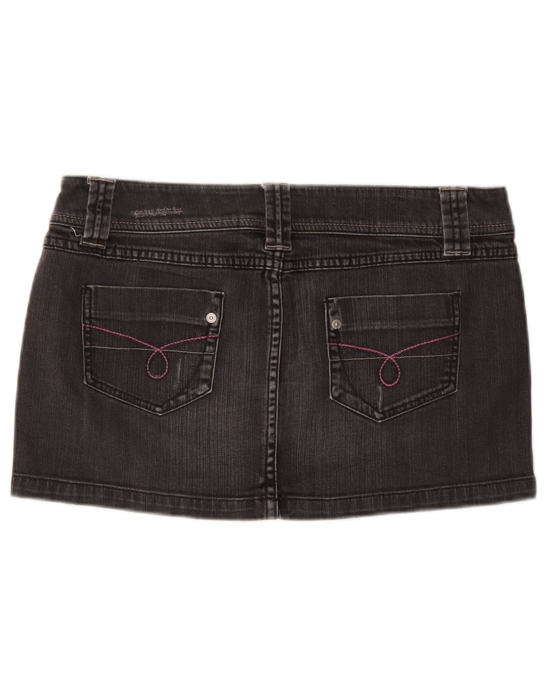 BENETTON Damska spódnica jeansowa w trudnej sytuacji IT 44 Medium W30 Szara bawełna
