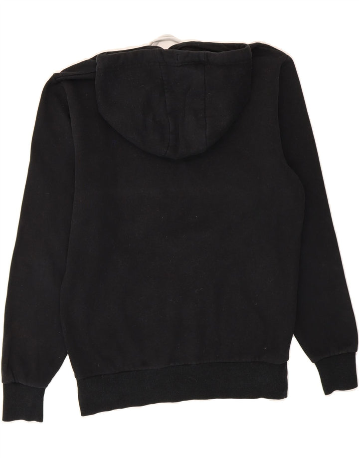 ELLESSE Mens Graphic Hoodie Jumper Small Black Cotton Vintage Ellesse and Second-Hand Ellesse from Messina Hembry 