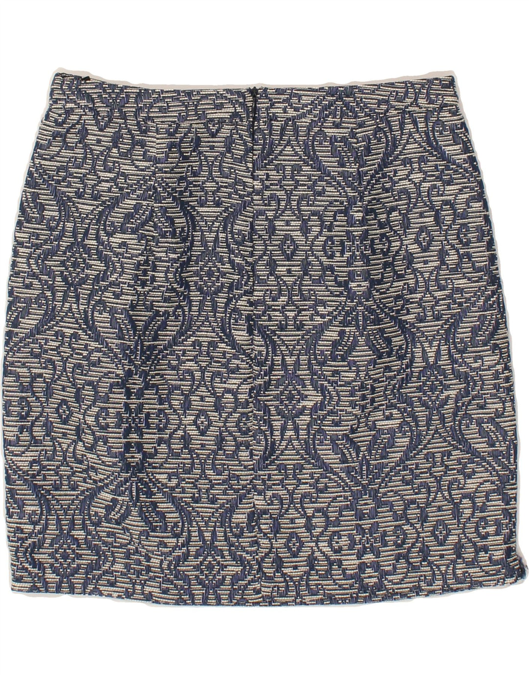 BENETTON Womens Mini Skirt UK 12 Medium W30 Blue Paisley Polyester Vintage Benetton and Second-Hand Benetton from Messina Hembry 