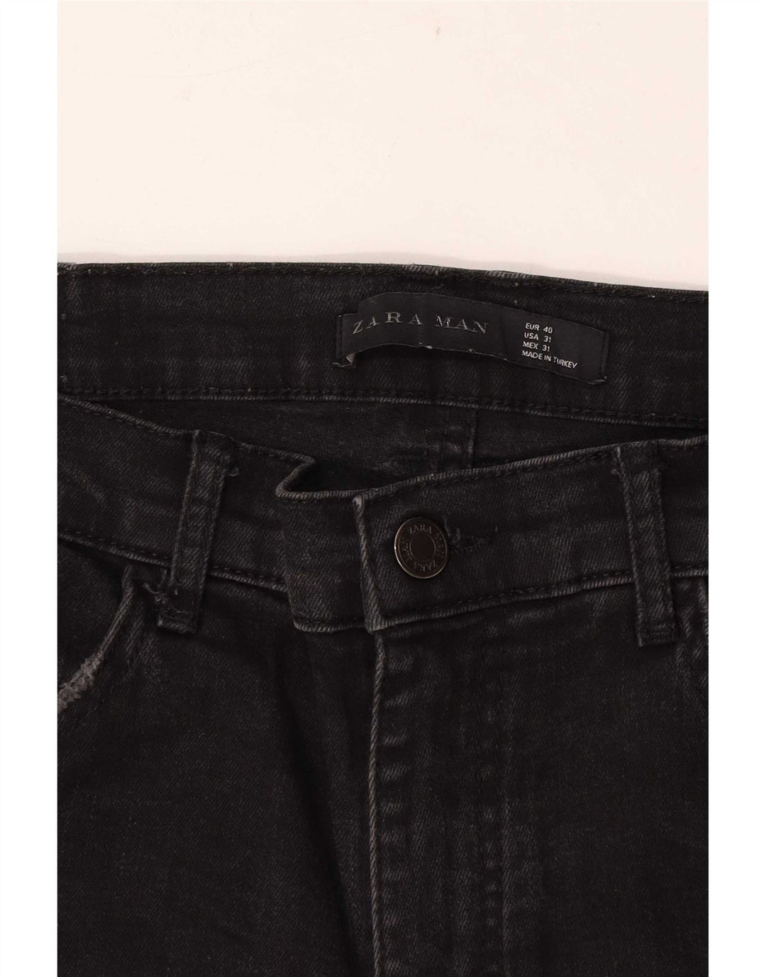 Męskie jeansy rurkowe Zara w trudnej sytuacji EU 40 Medium W31 L29 czarne