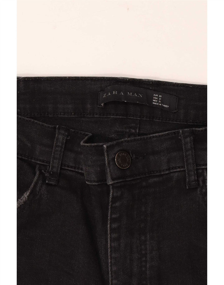 Męskie jeansy rurkowe Zara w trudnej sytuacji EU 40 Medium W31 L29 czarne