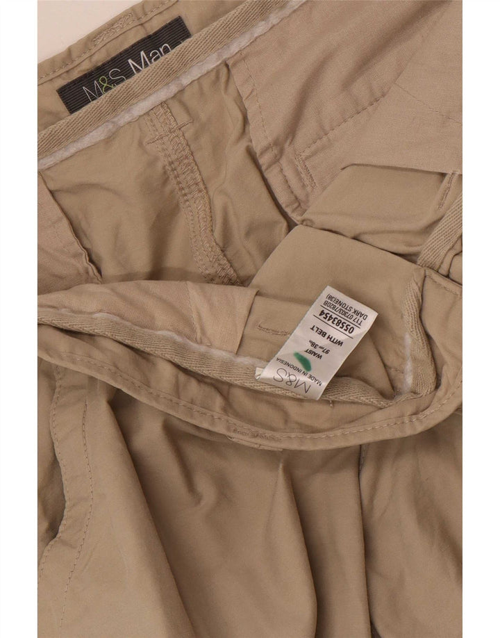 Męskie spodenki cargo Marks & Spencer W38 XL, beżowa, bawełniana