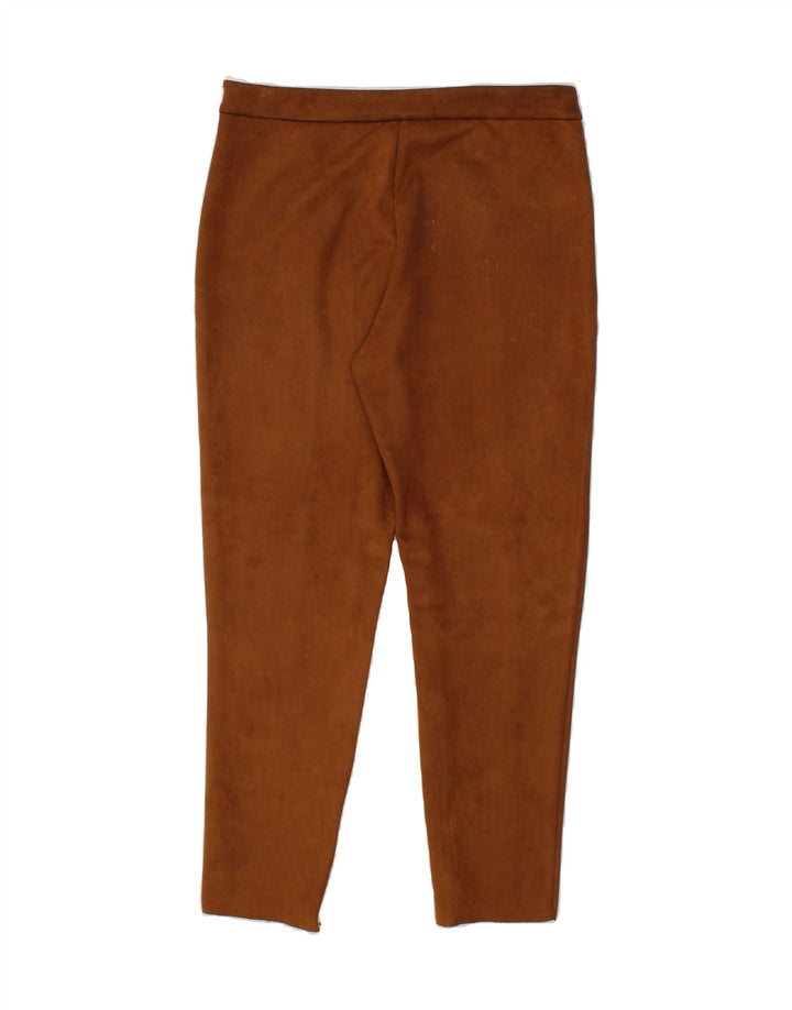 ZARA Womens Slim Casual Trousers XL W36 L28 Brown Polyester Vintage Zara and Second-Hand Zara from Messina Hembry 