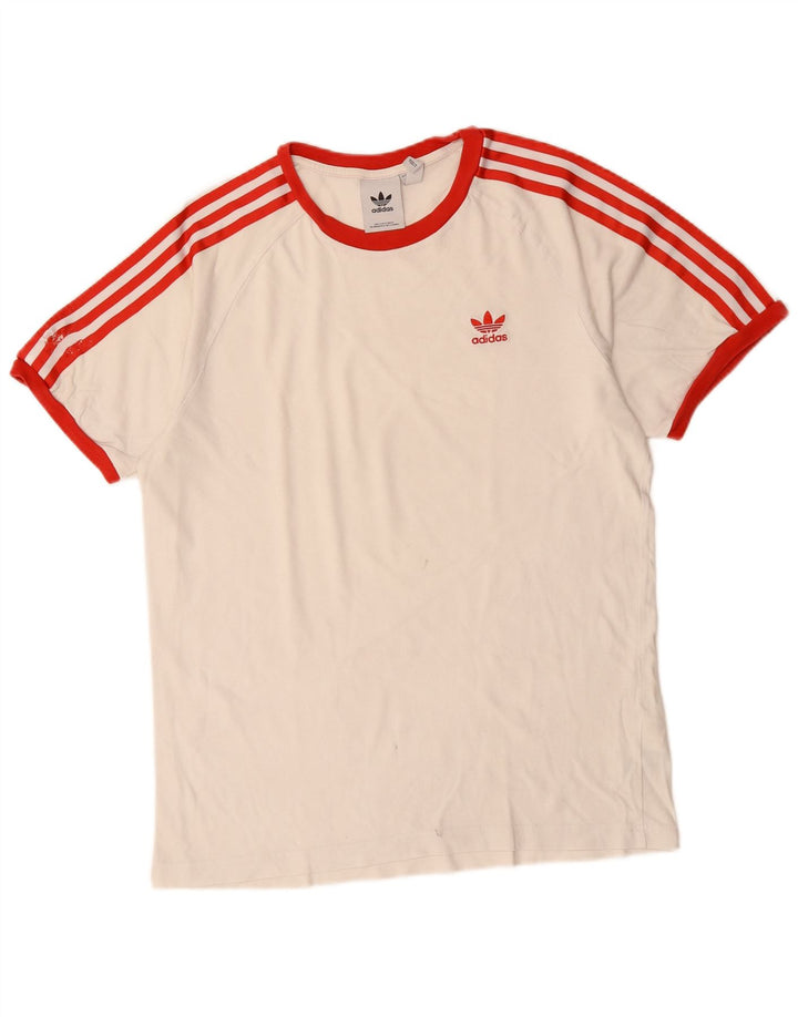 Adidas Męski T-shirt Top Duży Off White Cotton
