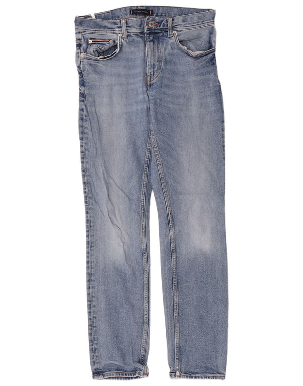 Męskie dżinsy Denton Straight Jeansy Tommy Hilfiger W30 L32 Niebieskie bawełniane