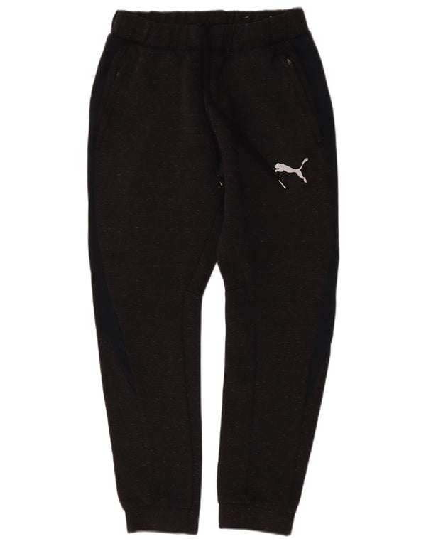 Puma Mens Tracksuit Trousers Joggers Small Black Flecked Cotton