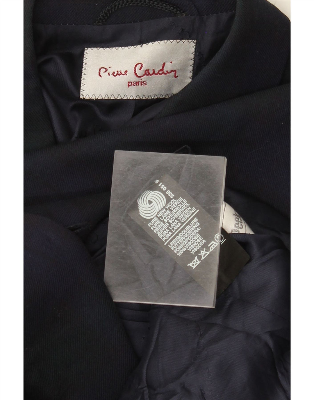 Męska marynarka Pierre Cardin zapinana na 3 guziki UK 38 w średnią granatową kratkę