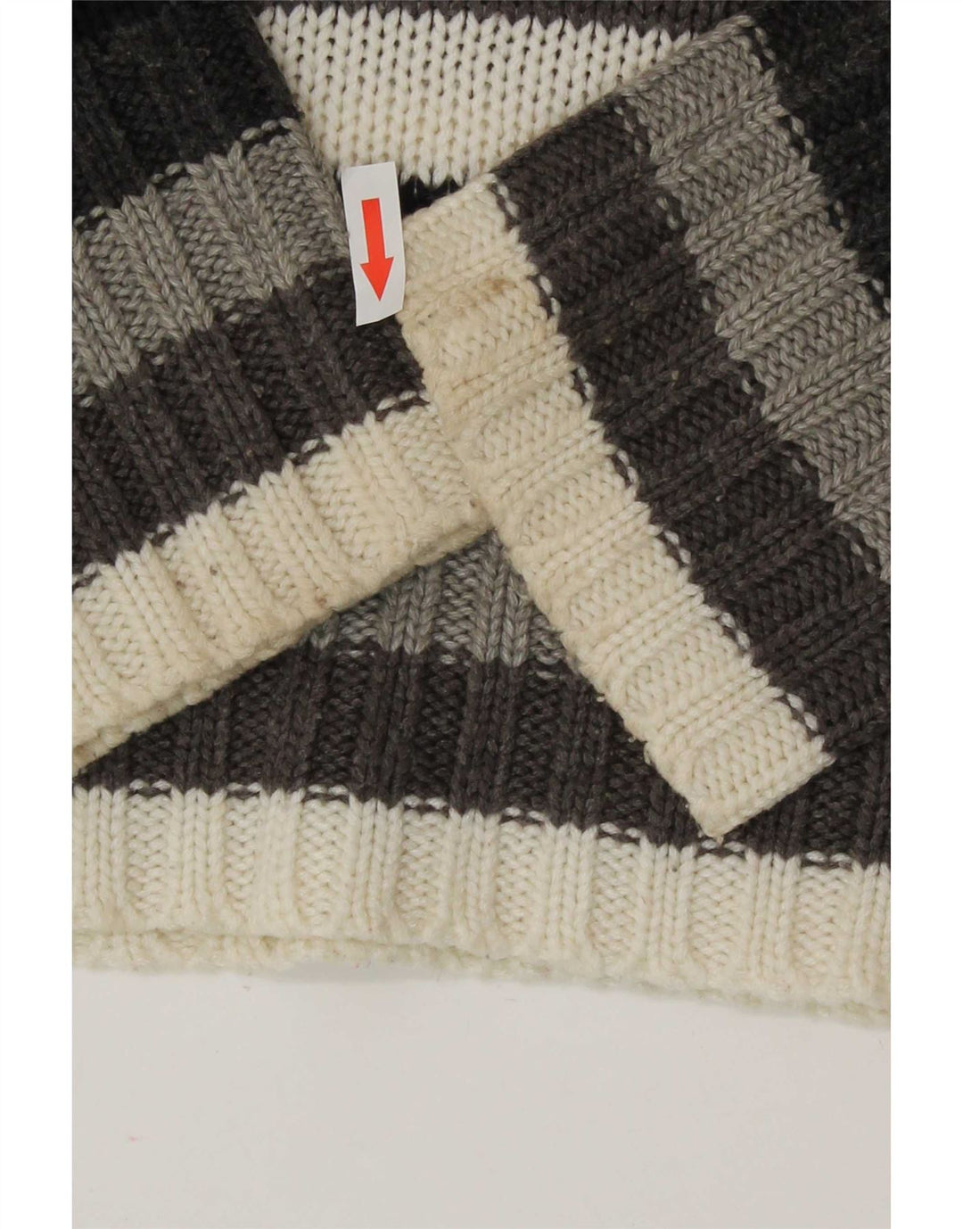 Damski sweter Zara z okrągłym dekoltem, UK 14, duże, wielokolorowe paski