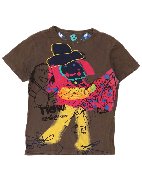 Męski T-shirt z grafiką Desigual Top Medium Khaki