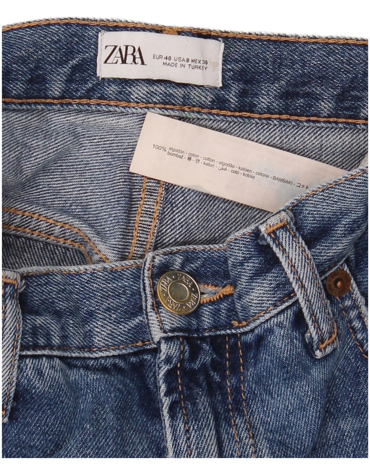 Damskie spodenki jeansowe Zara EU 40 Medium W30, niebieska bawełna