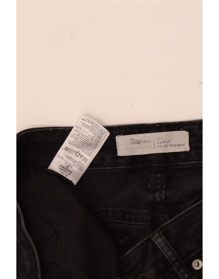Damskie jeansy skinny Gap W30 L32 Czarne bawełniane