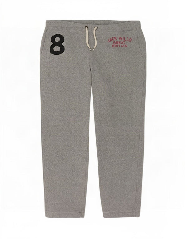 Jack Wills Mens Graphic Tracksuit Trousers Joggers Large Grey Cotton
