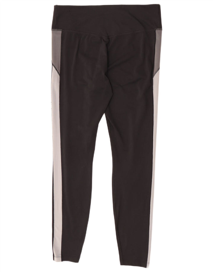 Damskie legginsy Nike Dri Fit UK 16, duży czarny poliester z blokami kolorów
